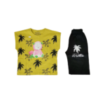 ست تیشرت شلوارک خانگی دخترانه بچگانه | جنس پنبه دوروی تضمینی کد 1491 - Image 5