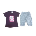 ست تیشرت شلوارک دخترانه بچگانه | جدید با جنس پنبه دوروی تضمینی کد 1483 - Image 9