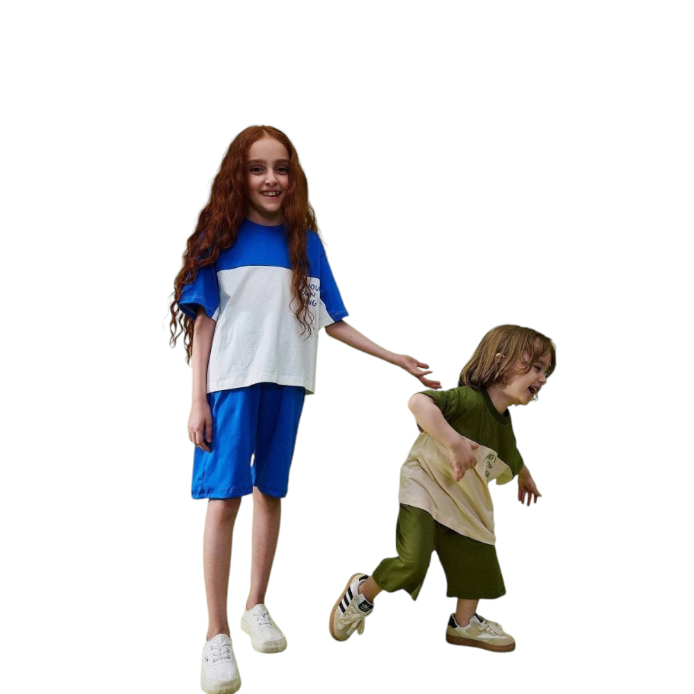 تیشرت و شلوارک بچه گانه | پسرانه و دخترانه جنس پنبه تضمینی کد 1554 1 لباس سنتر تیشرت کراپ و شلوارک بچه گانه | پسرانه و دخترانه جنس پنبه تضمینی