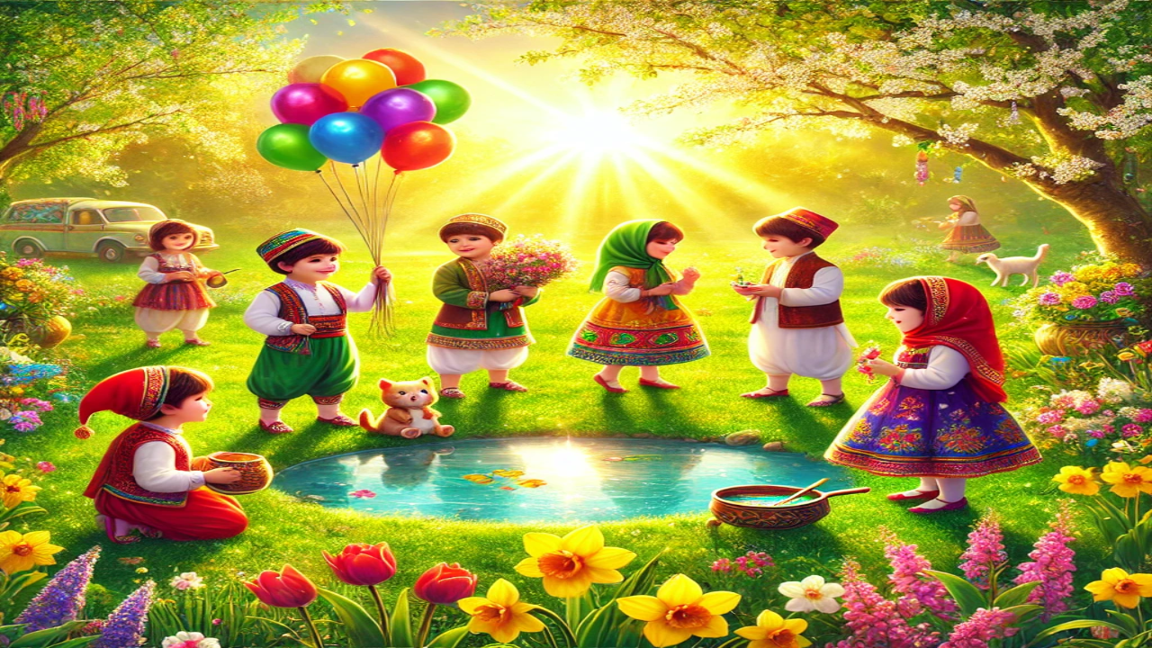 ۱۰ ایده برای عکاسی نوروزی کودکان با لباس های بهاری 1 لباس سنتر ۱۰ ایده برای عکاسی نوروزی کودکان با لباس های بهاری