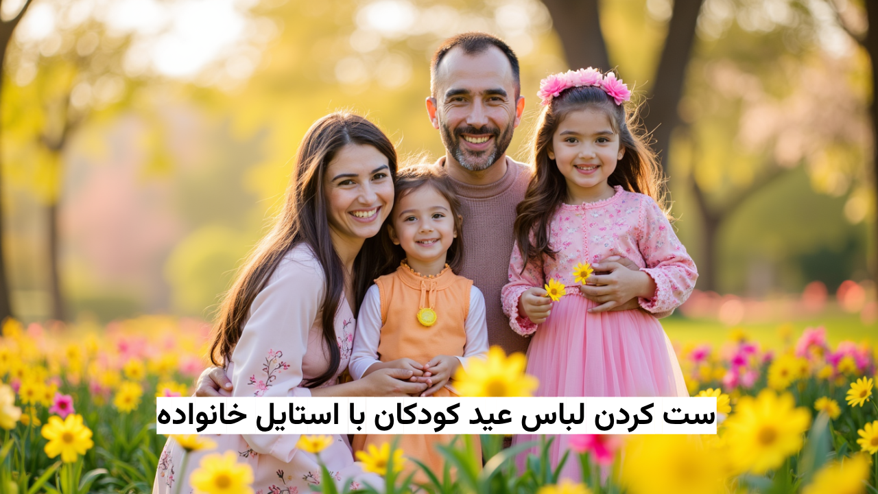 راه های ست کردن لباس عید کودکان با خانواده 1 لباس سنتر ست کردن لباس عید کودکان با استایل خانواده
